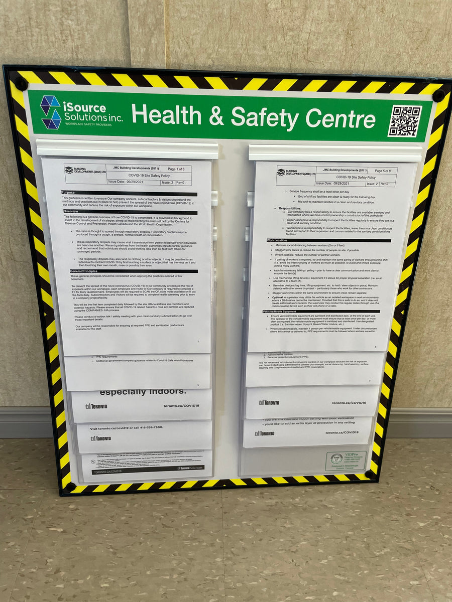 Workplace Safety Info Mini Board - W 22” x L 26” - Includes Green Book ...