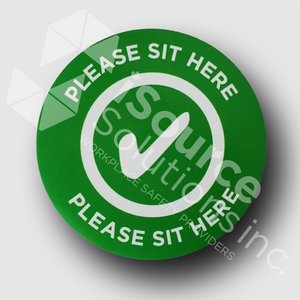 Please Sit Here Decal (8x8)