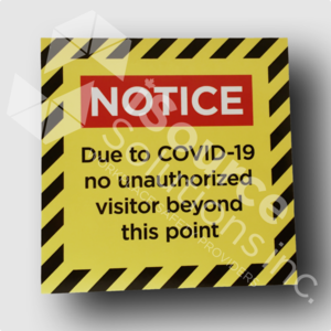 No Unauthorized Visitor Decal (8x8)