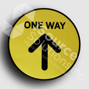 One Way Yellow Arrow Decal (12x12)