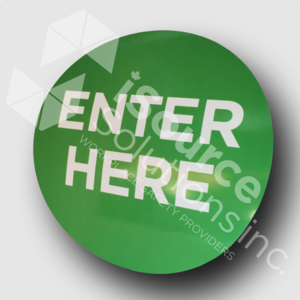 Enter Here Decal (8x8)