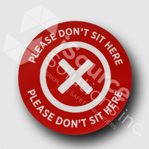 Please Don't Sit Here Decal (8x8)