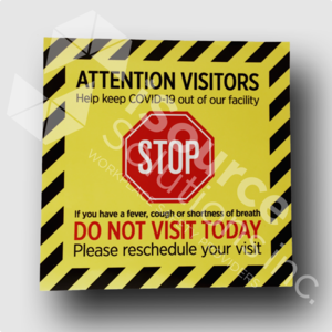 Attention Visitors Decal (8x8)